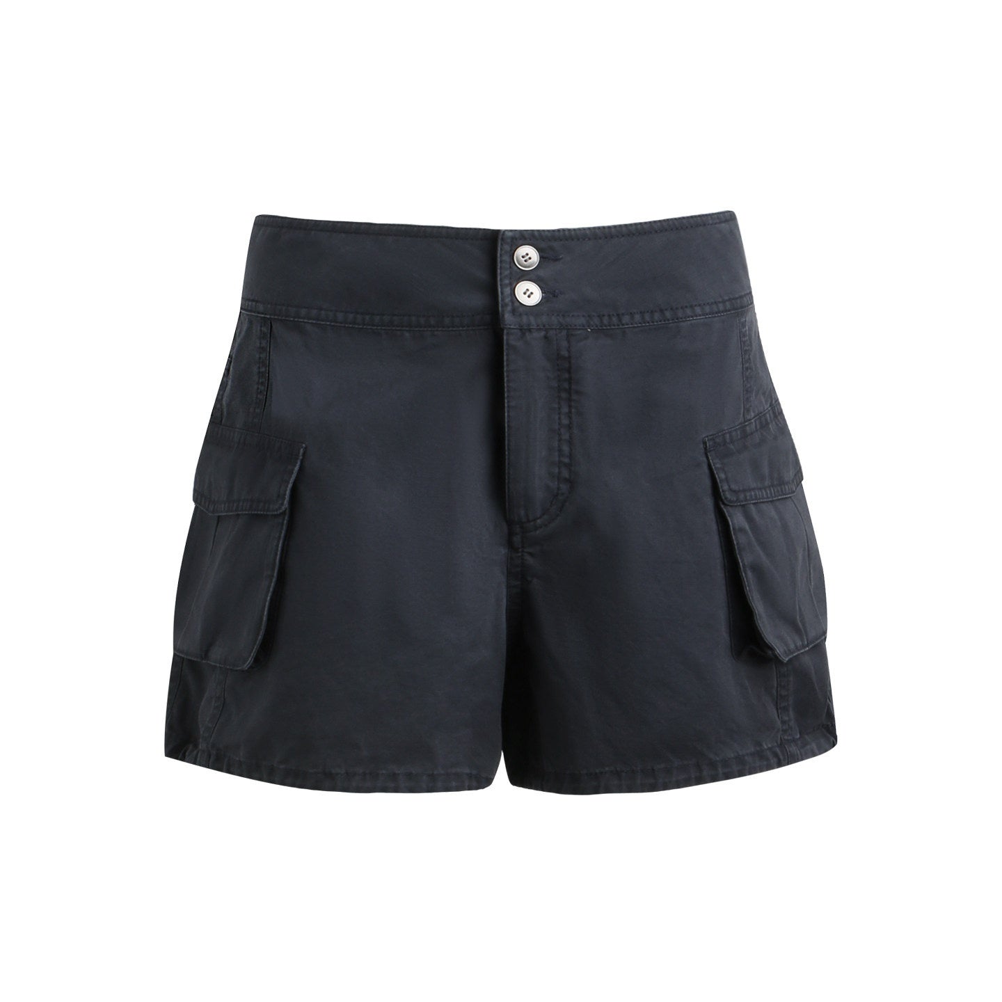 NAPSNAPS_Washed_Denim_3d_Pocket_Drawstring_Low_Waist_Straight_Women&