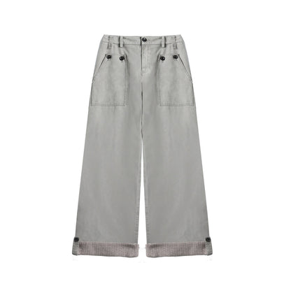 NAPSNAPS_Washed_Panel_Rolled_Cuff_Button_Knitted_Hem_Women&