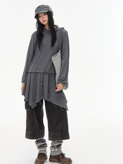 NAPSNAPS Washed Rolled Hem Wide Leg Corduroy Women&