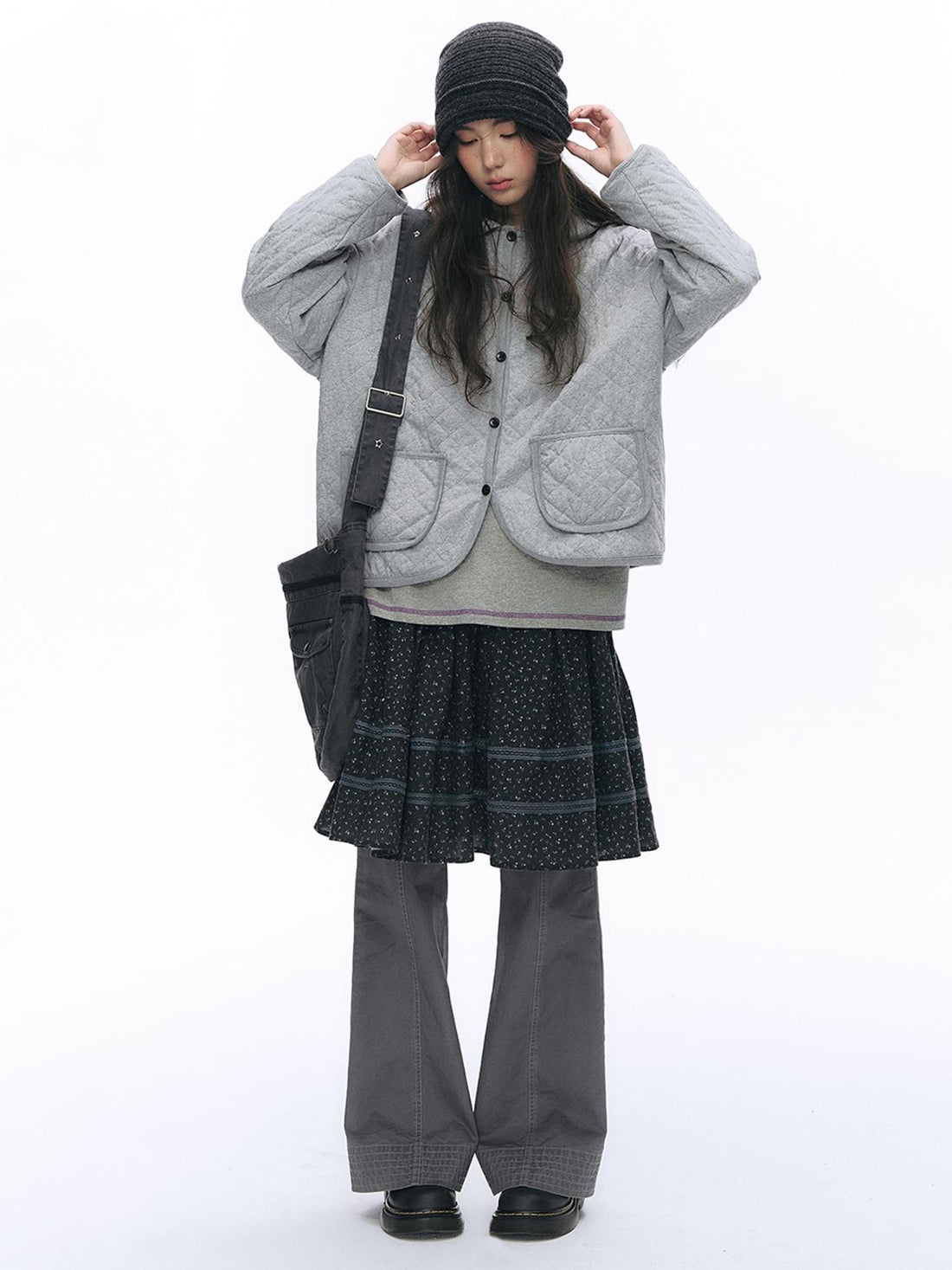 NAPSNAPS Washed Topstitched Low-rise Cotton Women&