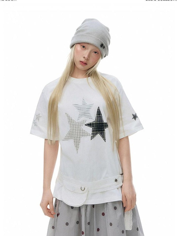 NAPSNAPS White Cutout Embroidered Lace Trim Girly Waist Women&
