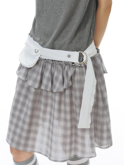 NAPSNAPS White Cutout Embroidered Lace Trim Girly Waist Women&