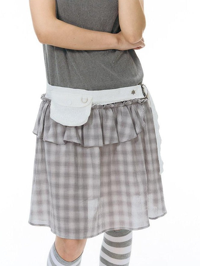 NAPSNAPS White Cutout Embroidered Lace Trim Girly Waist Women&