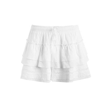NAPSNAPS_White_Lace_Patchwork_High_Waist_A_Line_Women&