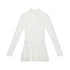 NAPSNAPS_White_Lace_Spliced_Stand_Collar_Slim_Women&