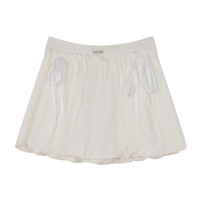 NAPSNAPS_White_Pleated_Bow_Tie_Drawstring_Lantern_Women&