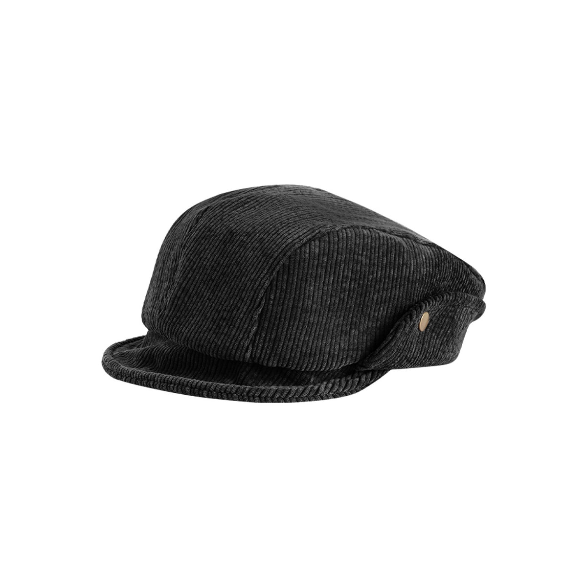 NAPSNAPS_Wide_Brim_Folded_Corduroy_Retro_Flat_Top_Women&
