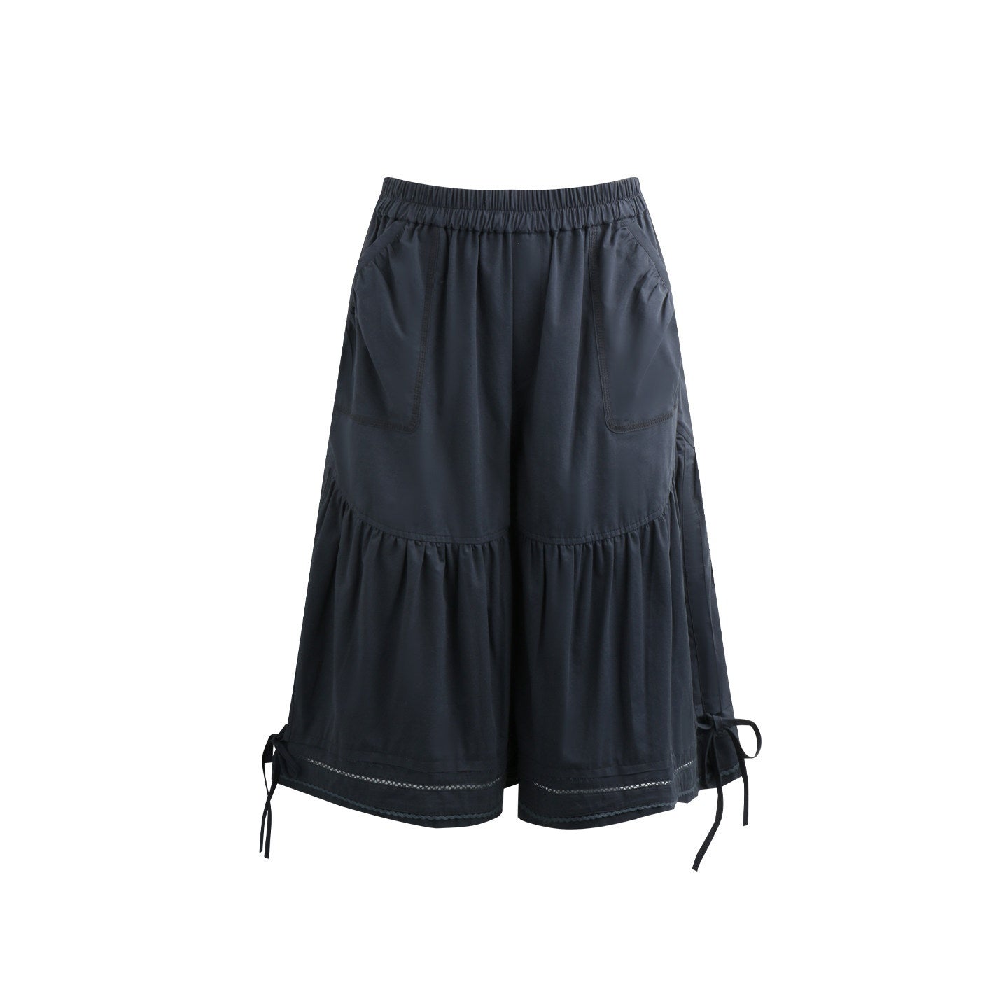 NAPSNAPS_Wide_Leg_Lace_Trim_Patchwork_Elastic_Waist_Women&
