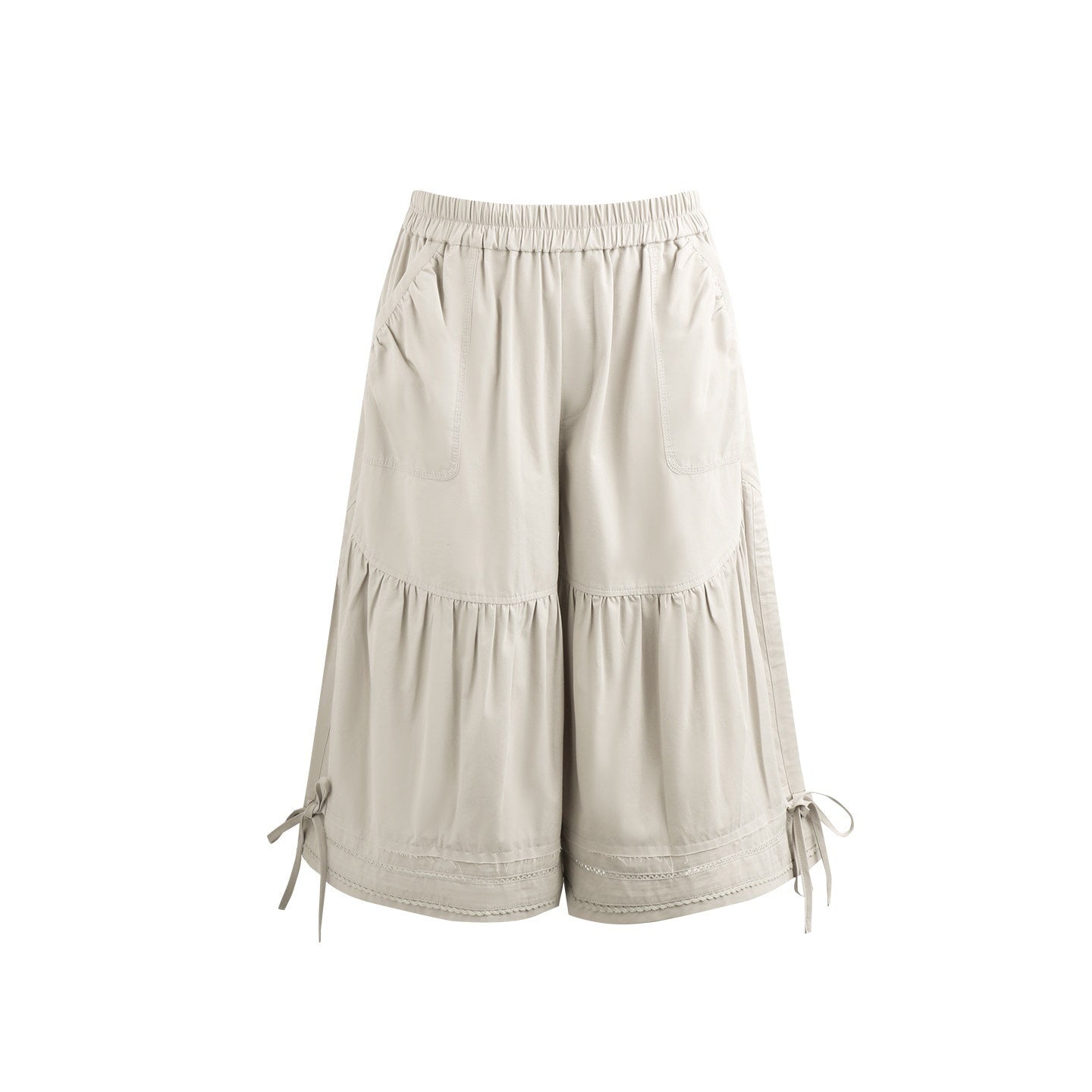 NAPSNAPS_Wide_Leg_Lace_Trim_Patchwork_Elastic_Waist_Women&
