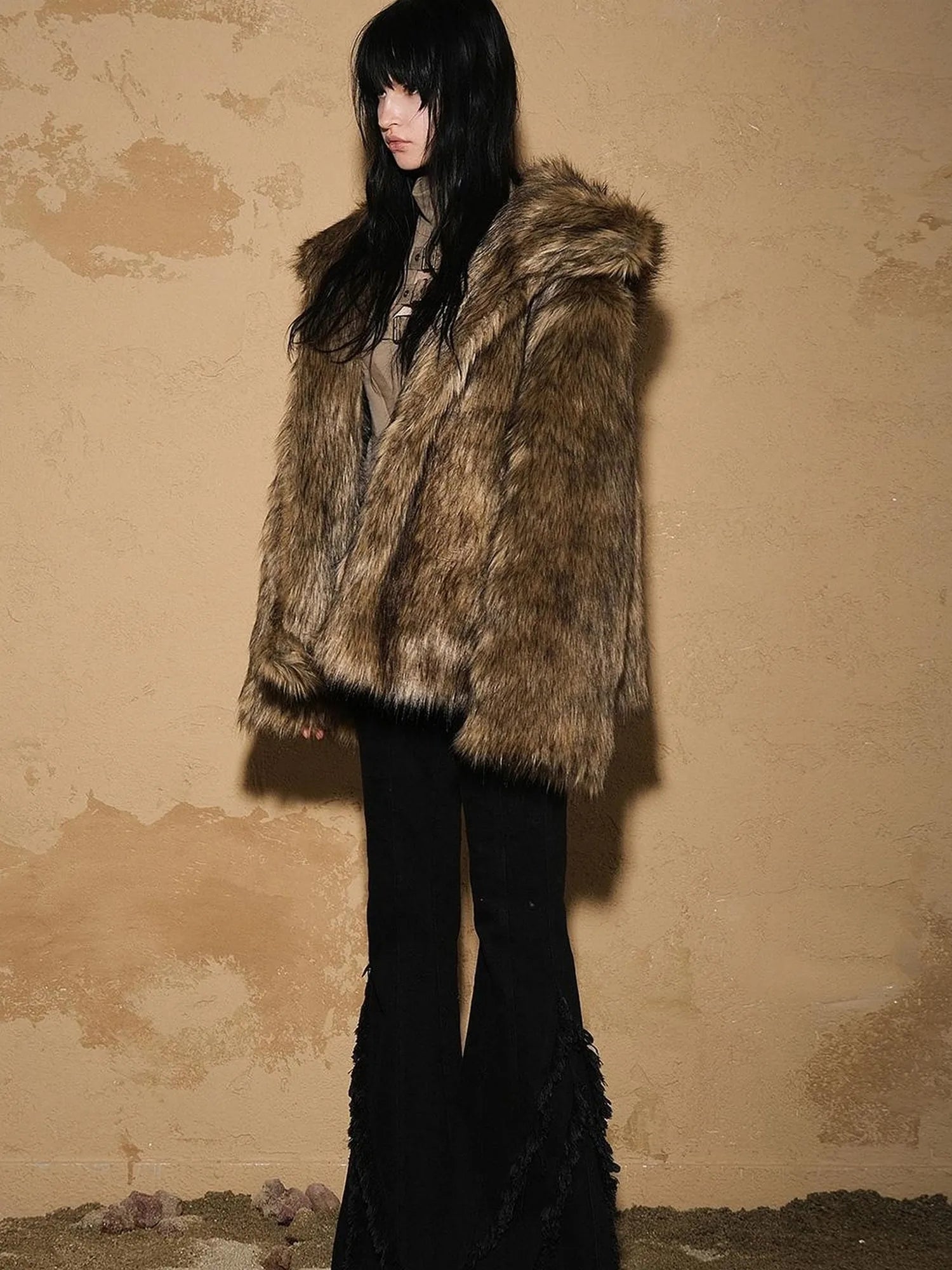 Astro Fleece Hooded Coat V-neck T-shirt Long Sleeve