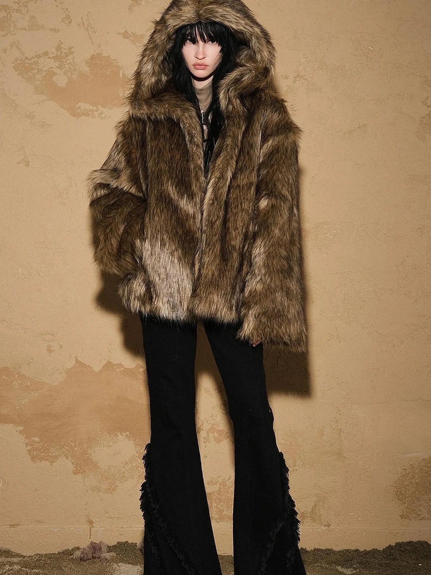 Astro Fleece Hooded Coat V-neck T-shirt Long Sleeve