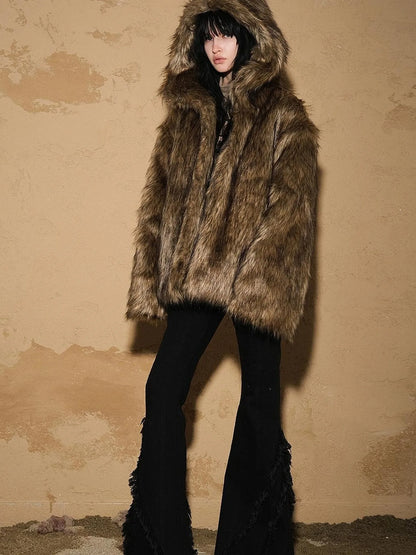 Astro Fleece Hooded Coat V-neck T-shirt Long Sleeve