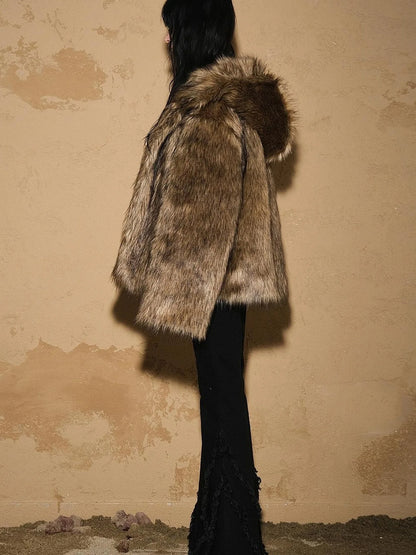 Astro Fleece Hooded Coat V-neck T-shirt Long Sleeve