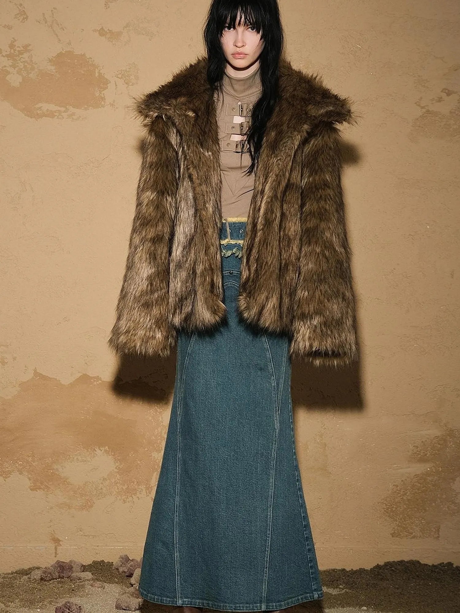 Astro Fleece Hooded Coat V-neck T-shirt Long Sleeve