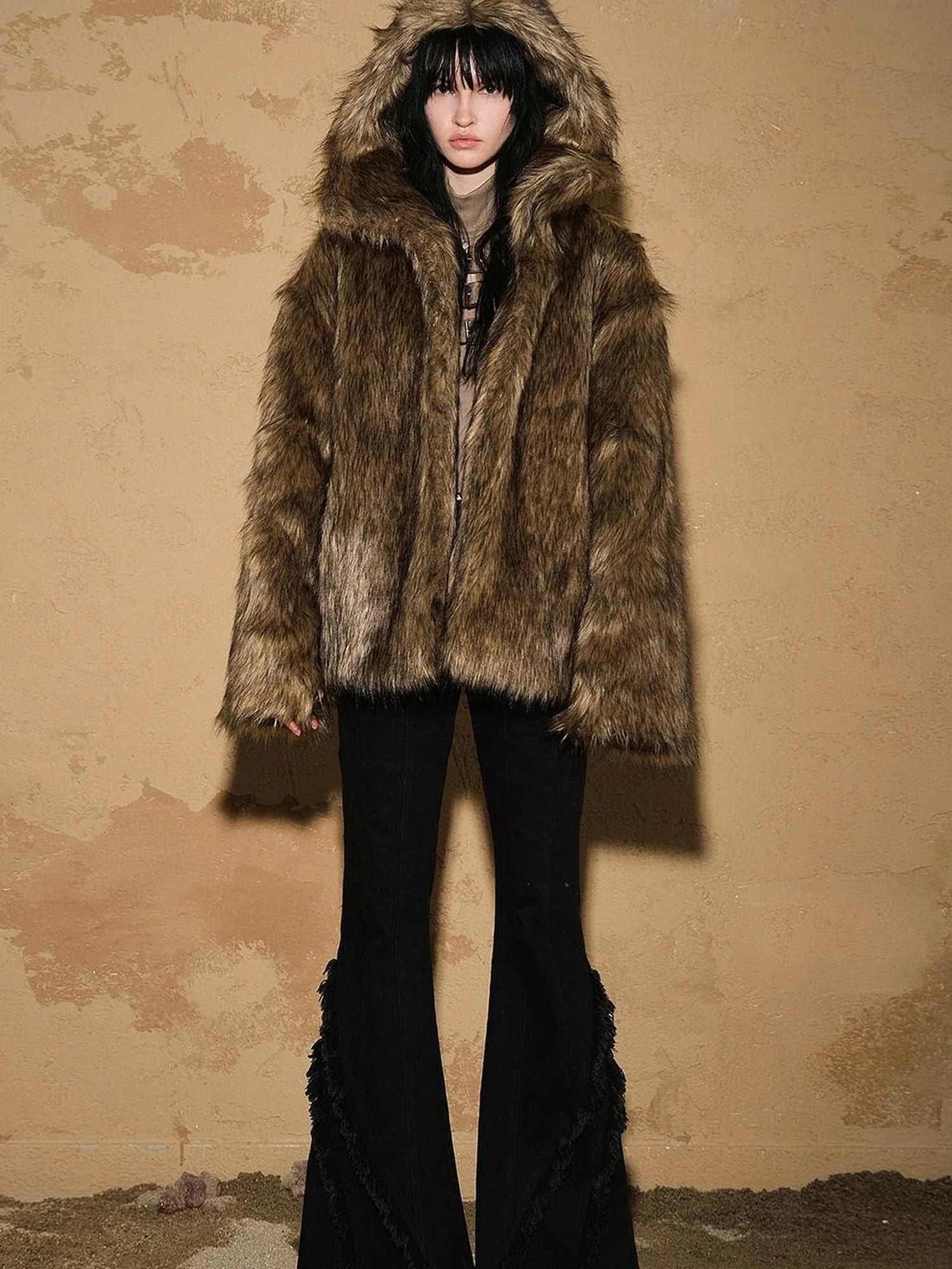 Astro Fleece Hooded Coat V-neck T-shirt Long Sleeve