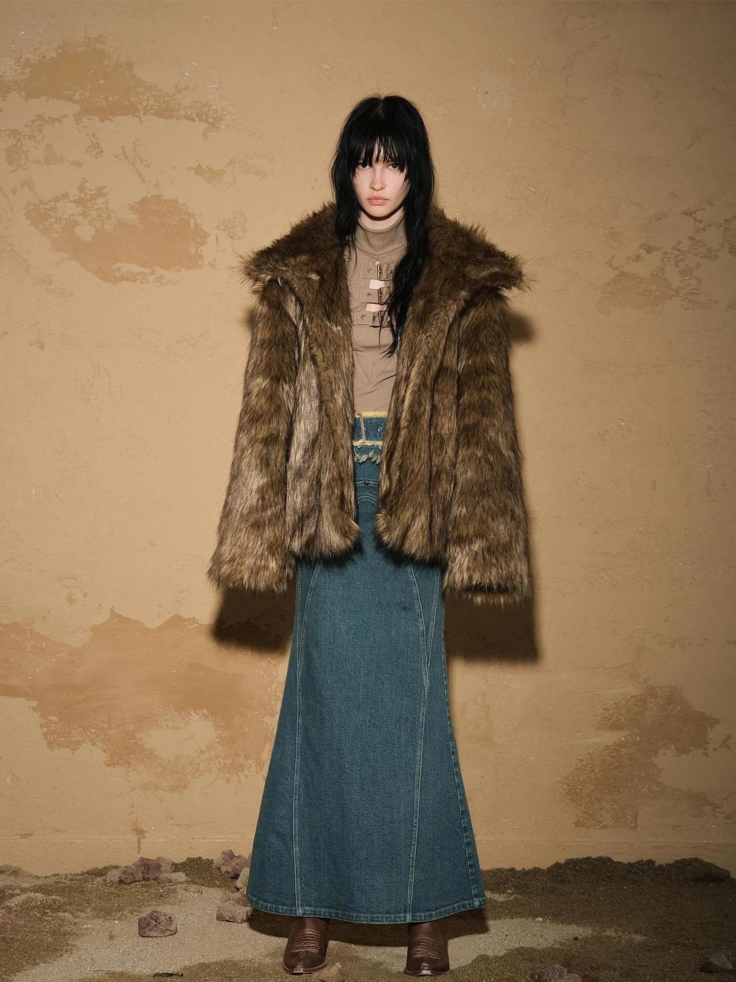 Astro Fleece Hooded Coat V-neck T-shirt Long Sleeve