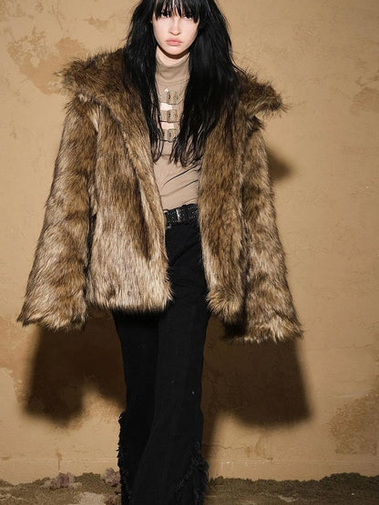 Astro Fleece Hooded Coat V-neck T-shirt Long Sleeve