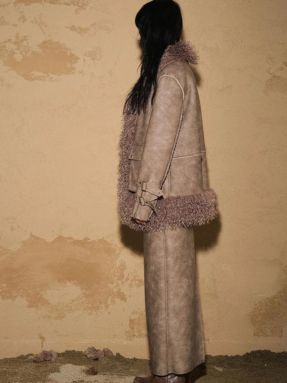 Astro Inspired Faux Fur Skirt