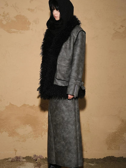 Astro Inspired Faux Fur Skirt