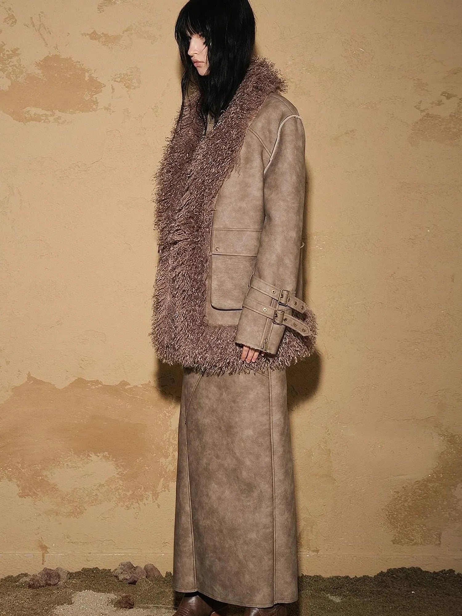 Astro Inspired Faux Fur Skirt