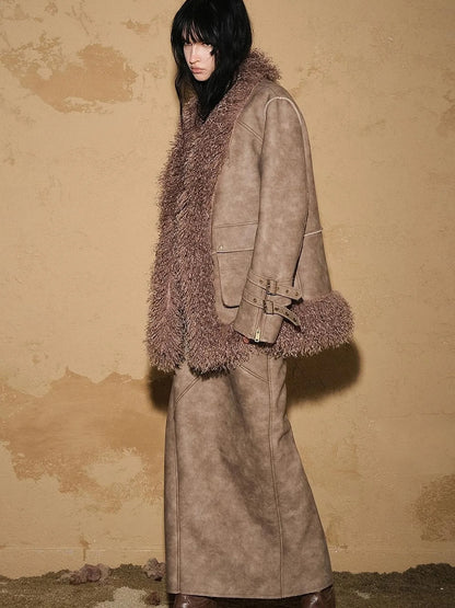 Astro Inspired Faux Fur Skirt