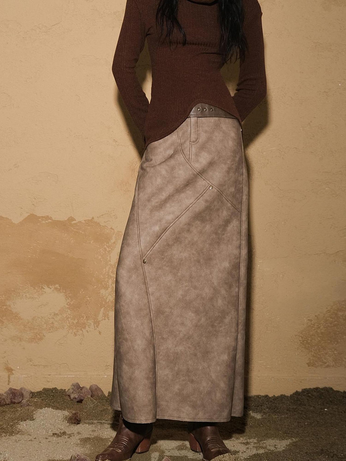 UpdateNN NORTH NODE Astro Inspired Faux Fur Skirt