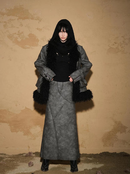 Astro Inspired Faux Fur Skirt