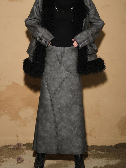 UpdateNN NORTH NODE Astro Inspired Faux Fur Skirt