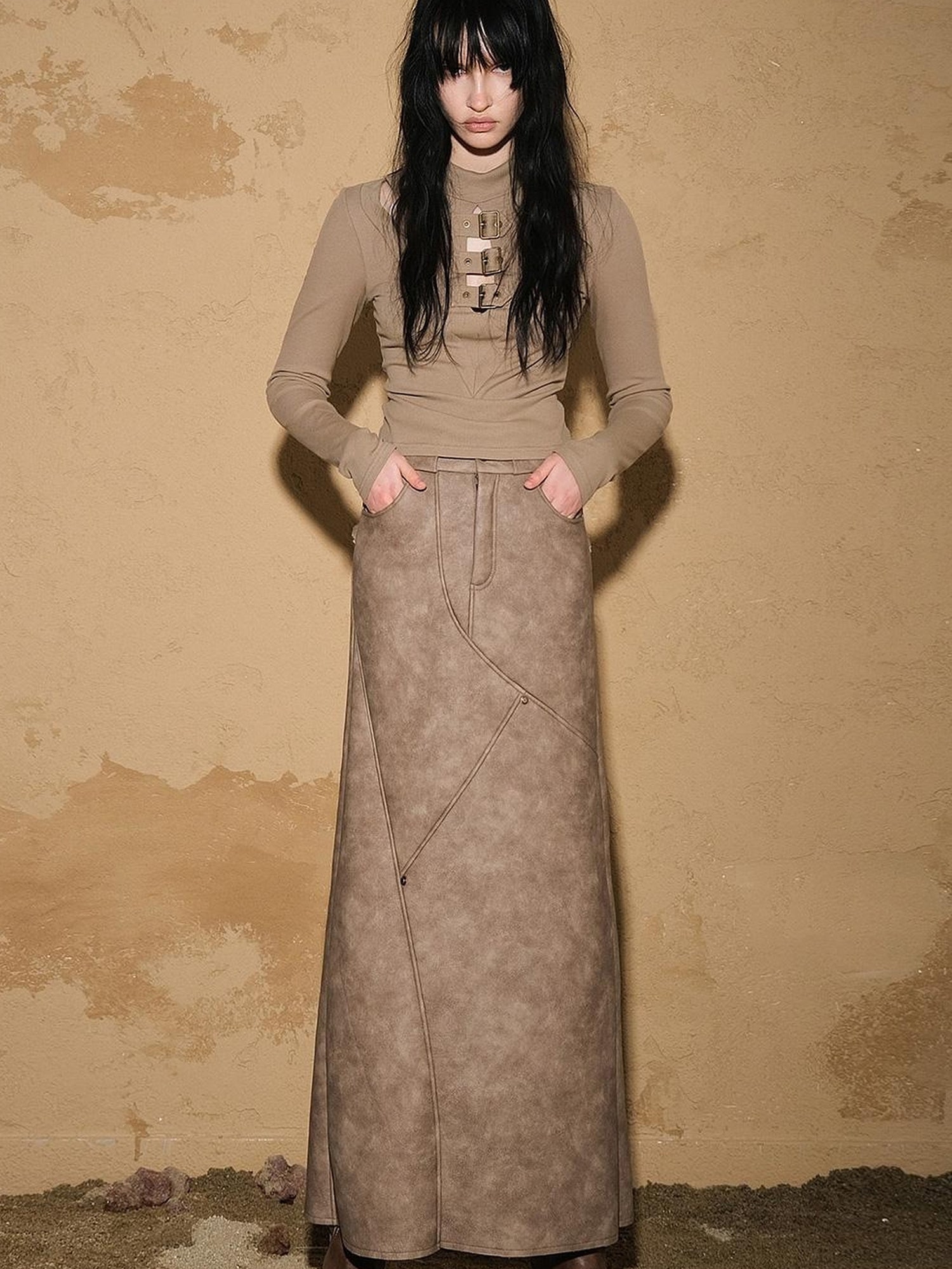 UpdateNN NORTH NODE Astro Inspired Faux Fur Skirt