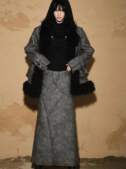 Astro Inspired Faux Fur Skirt