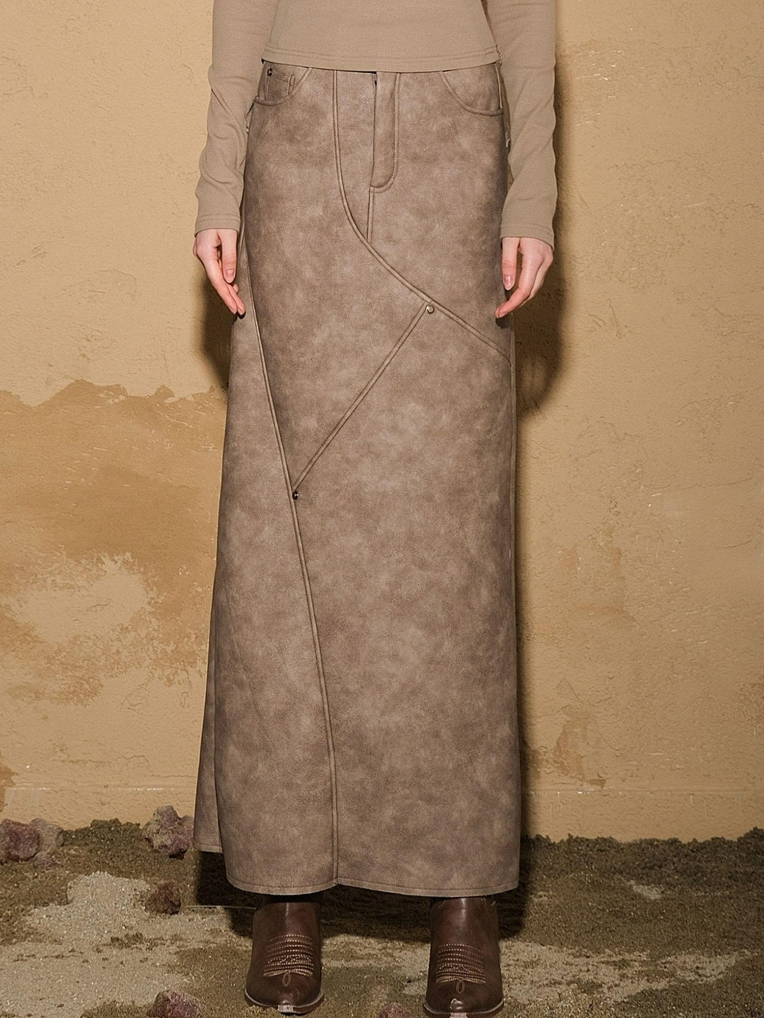 UpdateNN NORTH NODE Astro Inspired Faux Fur Skirt