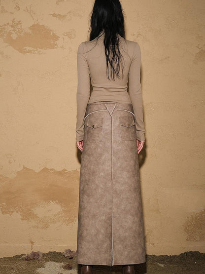 UpdateNN NORTH NODE Astro Inspired Faux Fur Skirt