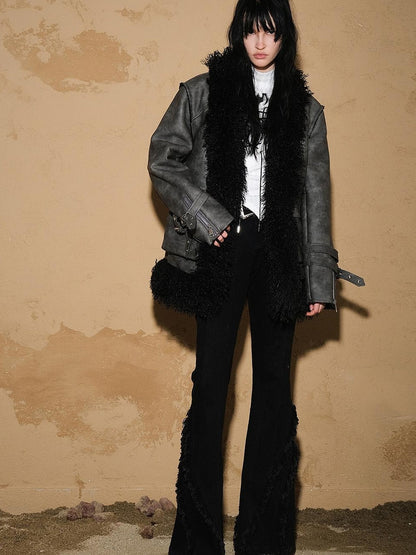 UpdateNN NORTH NODE Astro Patchwork Leather Jacket