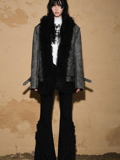 UpdateNN NORTH NODE Astro Patchwork Leather Jacket
