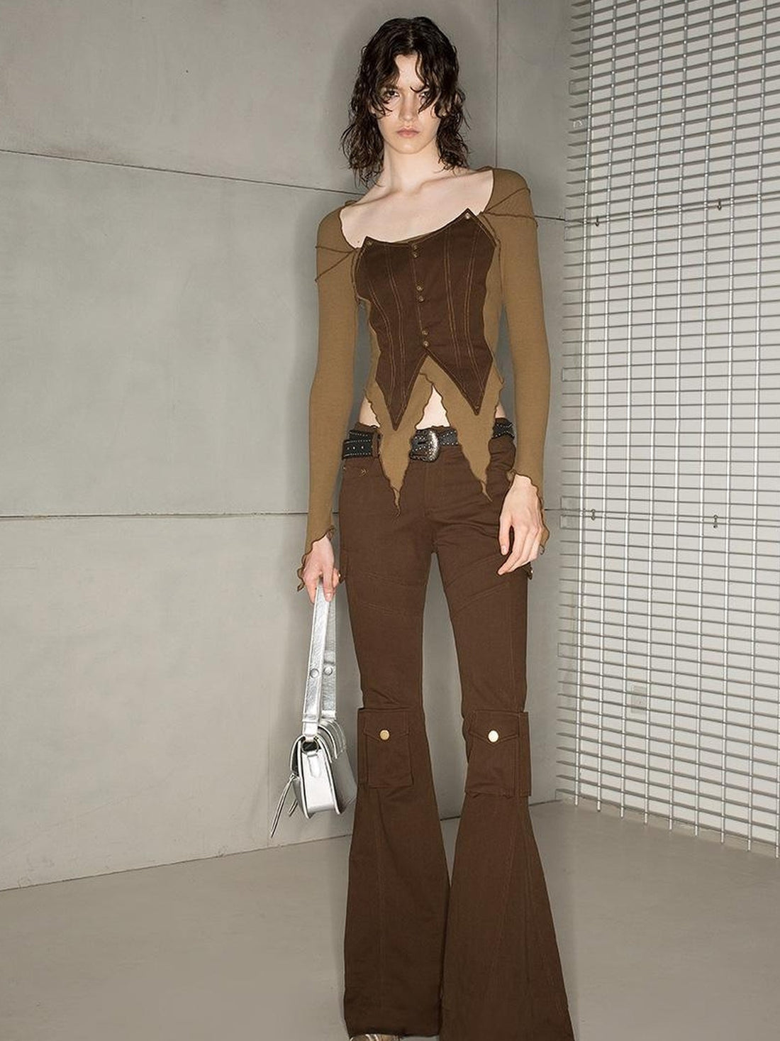 UpdateNN NORTH NODE Astrological Retro Workwear Flared Trousers 2023 Aw