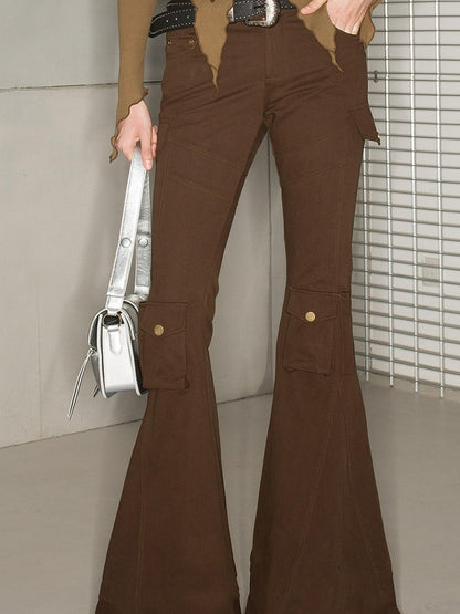 UpdateNN NORTH NODE Astrological Retro Workwear Flared Trousers 2023 Aw
