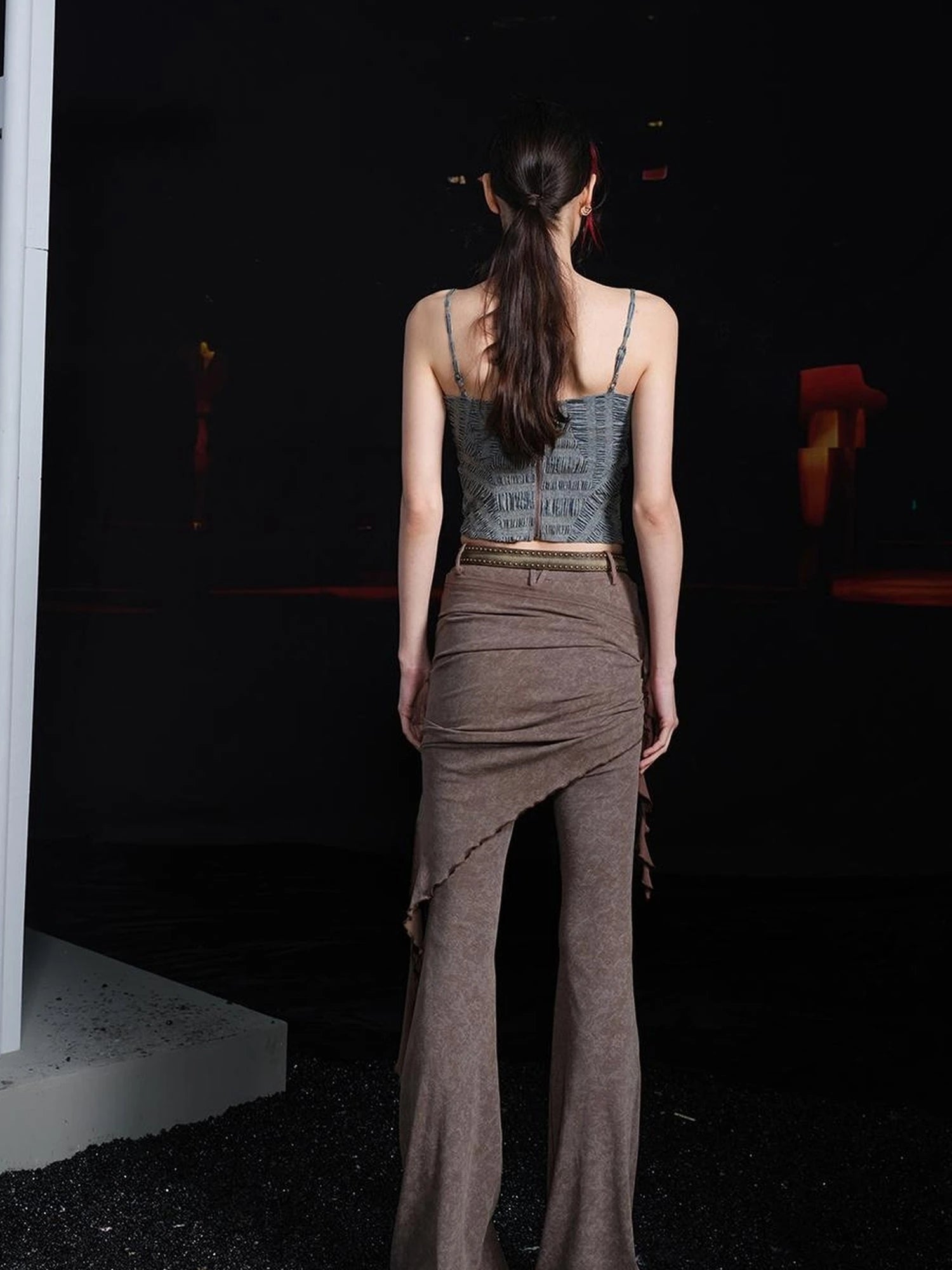 Asymmetric Lotus Hem Rayore Wide Leg Culottes