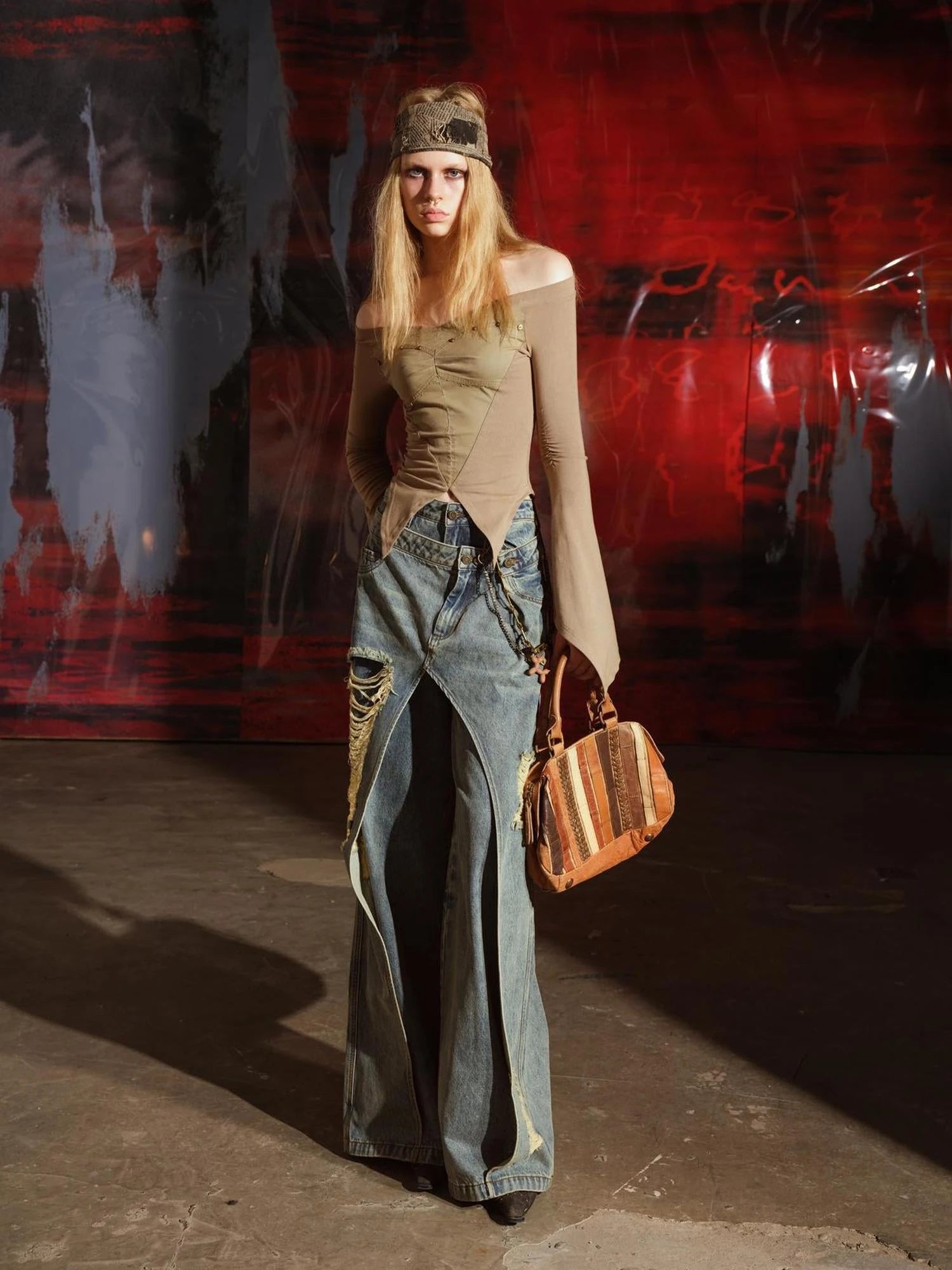 Butterfly Shoulder Studded Top