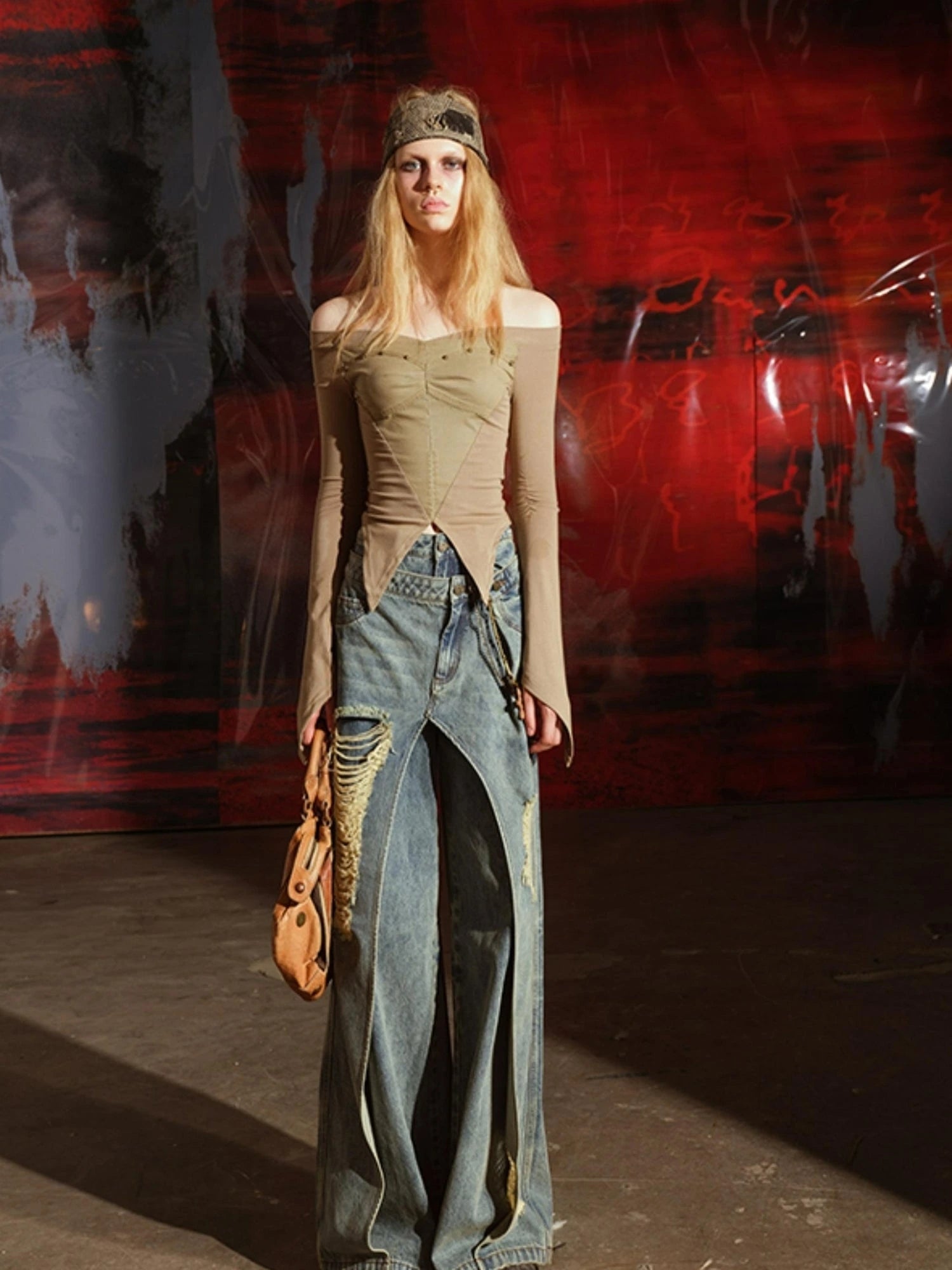 Butterfly Shoulder Studded Top