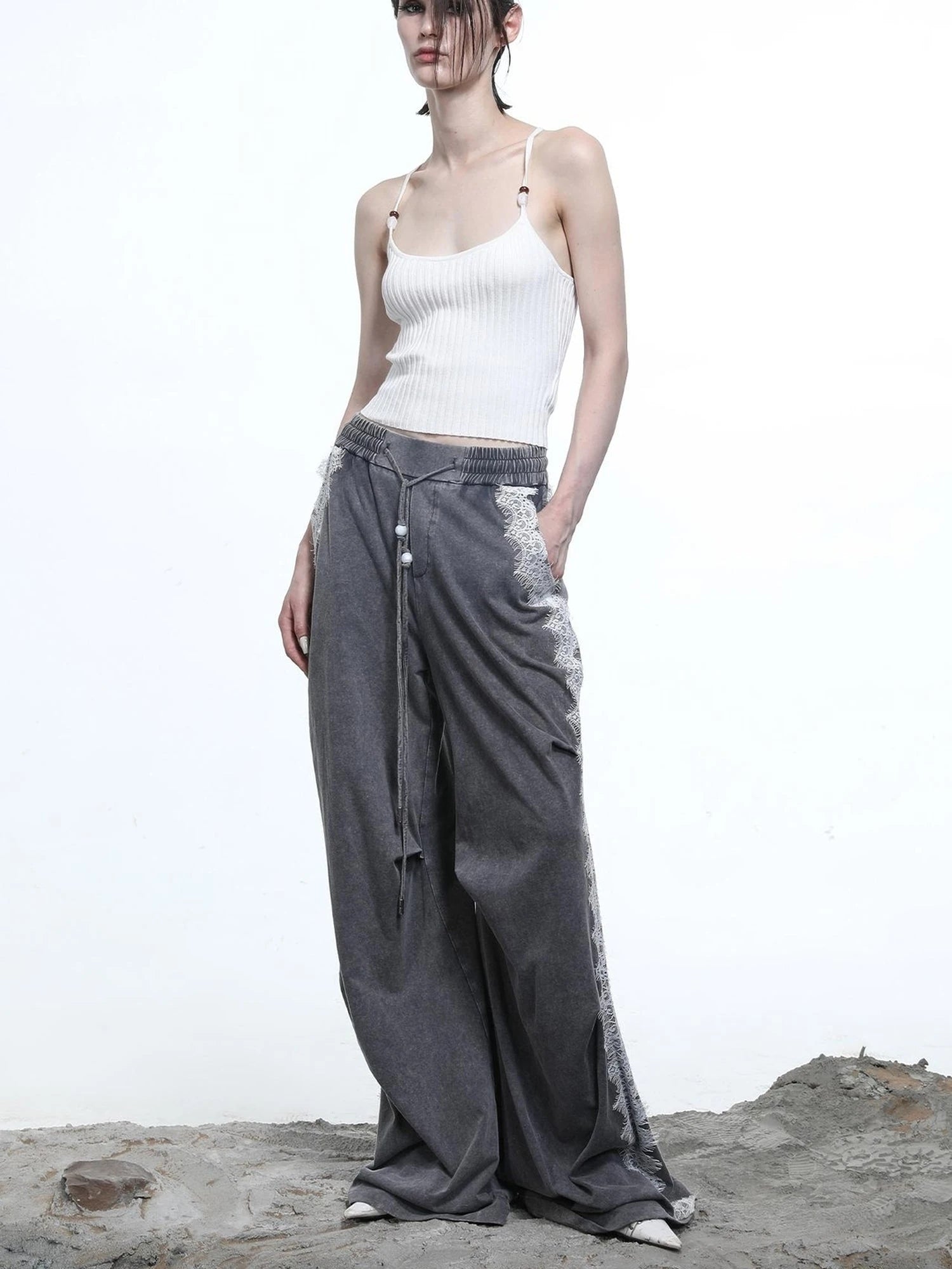 Crescent Moon Beaded Knit Halter Set