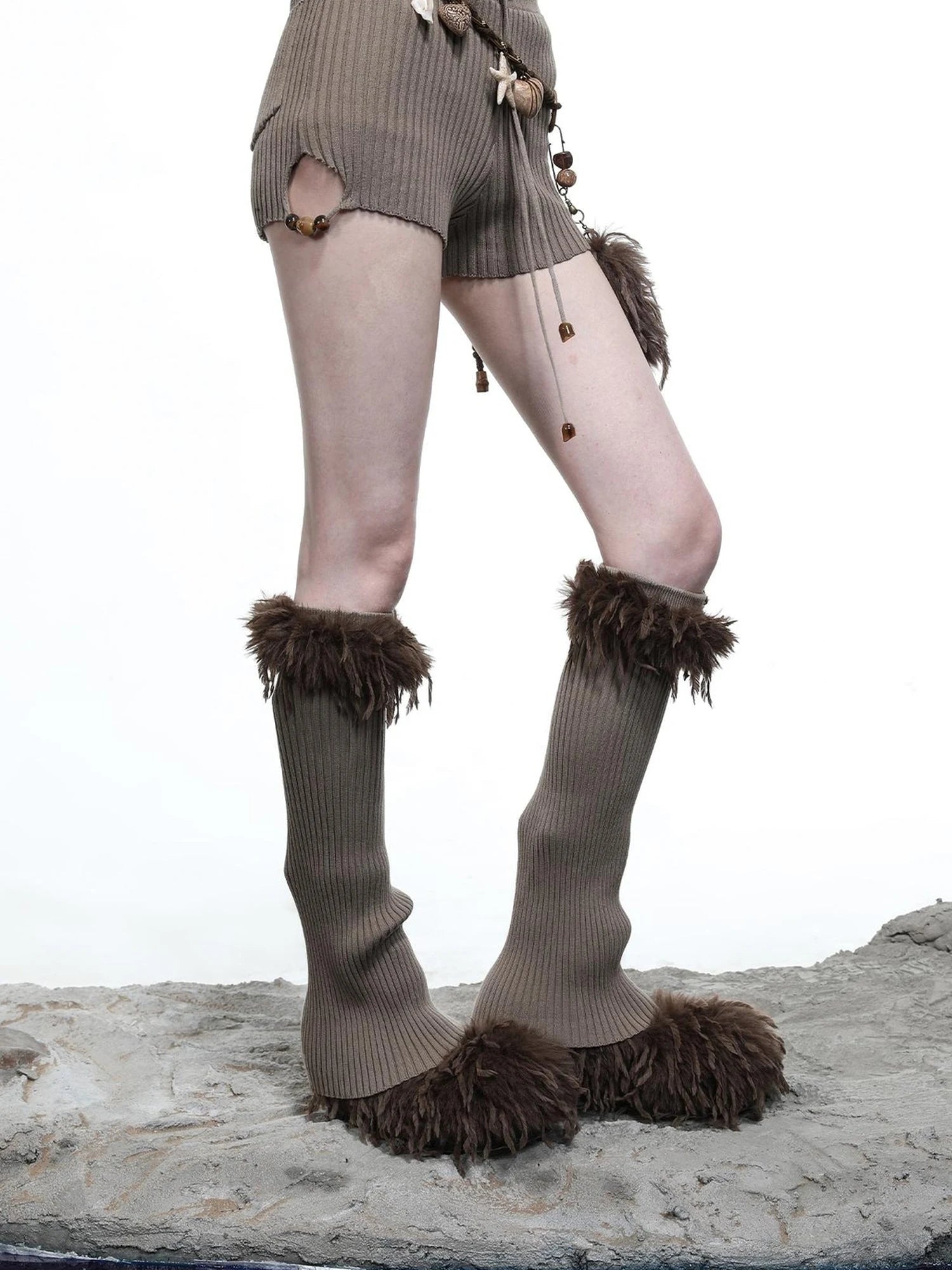 Crescent Moon Beaded Knit Halter Set