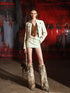 UpdateNN NORTH NODE Crocodile Texture Leather Jacket Skirt Set