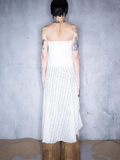 Dance Of Sand Grains Asymmetric Hem Knit Skirt