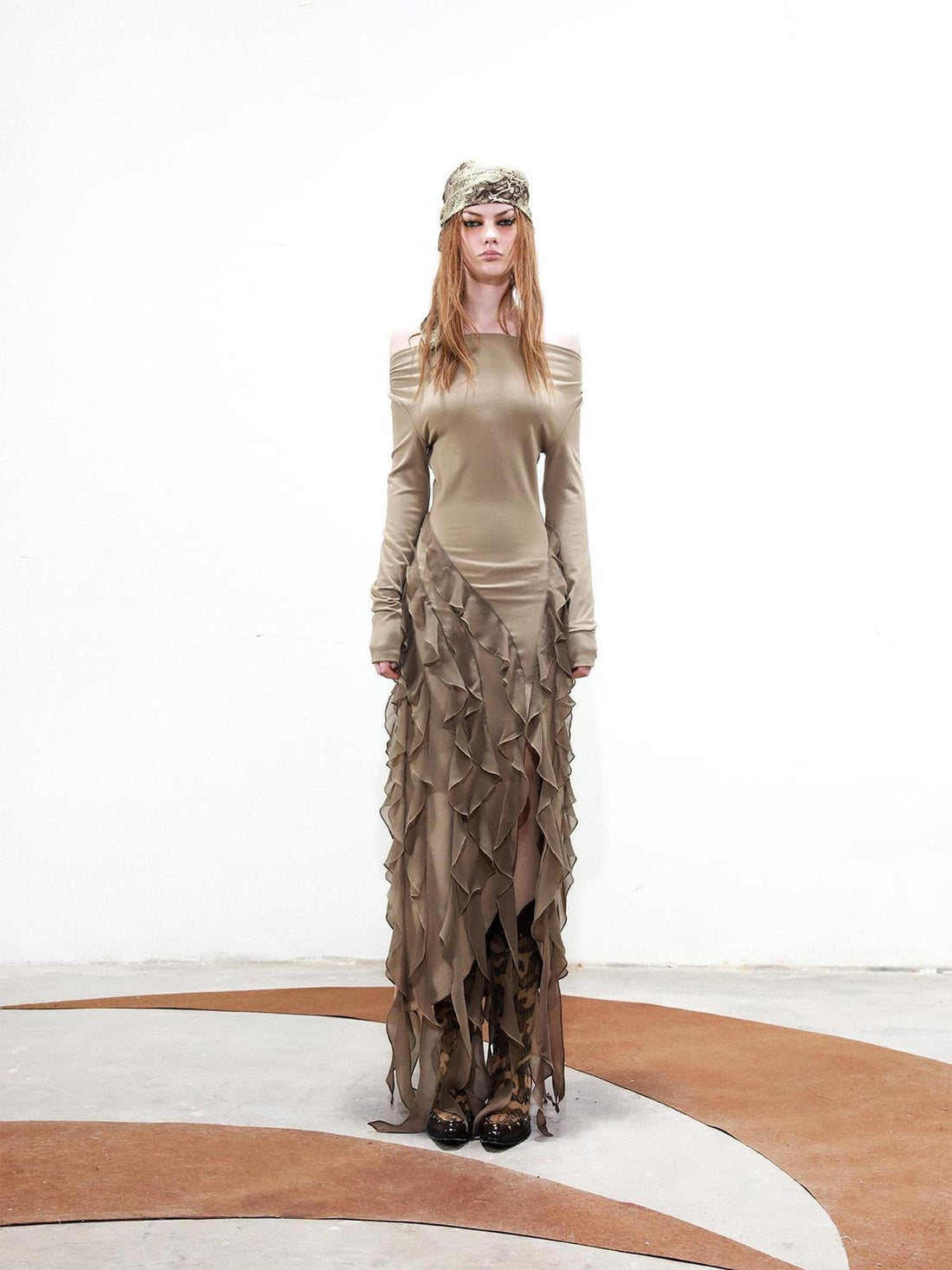 UpdateNN NORTH NODE Detachable Peplum Vest Hem Ruffle Dress