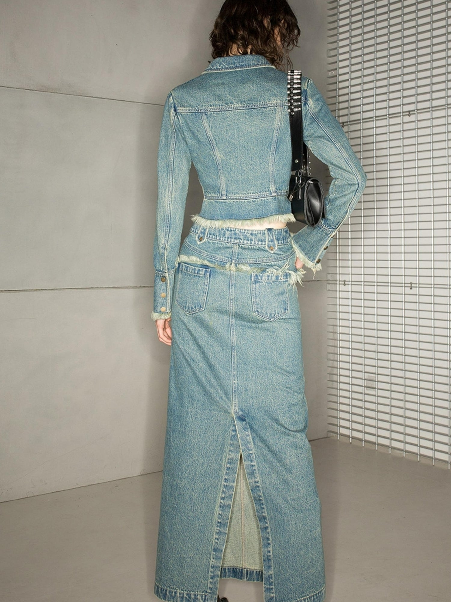NN NORTH NODE Distressed Frayed Denim Set 2024 Ss