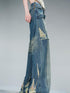 NN NORTH NODE Distressed Pulled Denim Jeans With Ripped Details