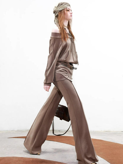 UpdateNN NORTH NODE Draped Layer Skirt Pants With Asymmetrical Apron