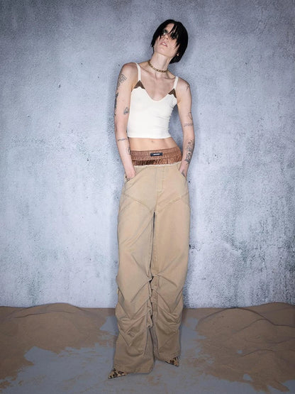 Ember Glow Dawn Multi Color Patchwork Slip Top