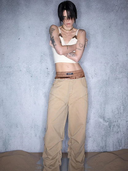 Ember Glow Dawn Multi Color Patchwork Slip Top