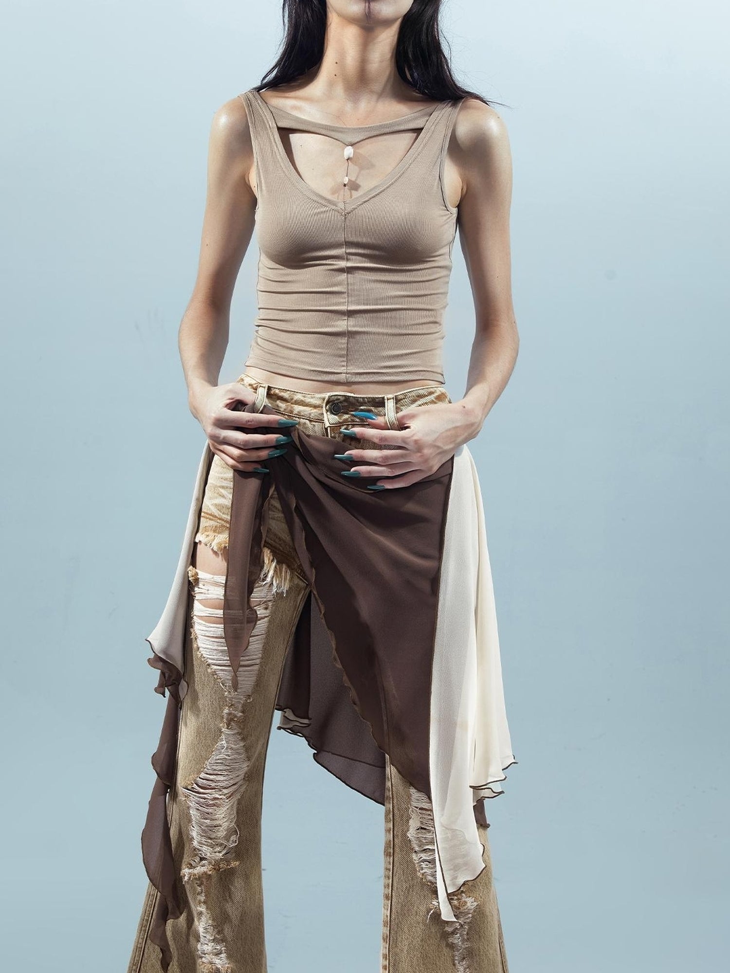 UpdateNN NORTH NODE Ethereal Modal Beaded Camisole For Summer